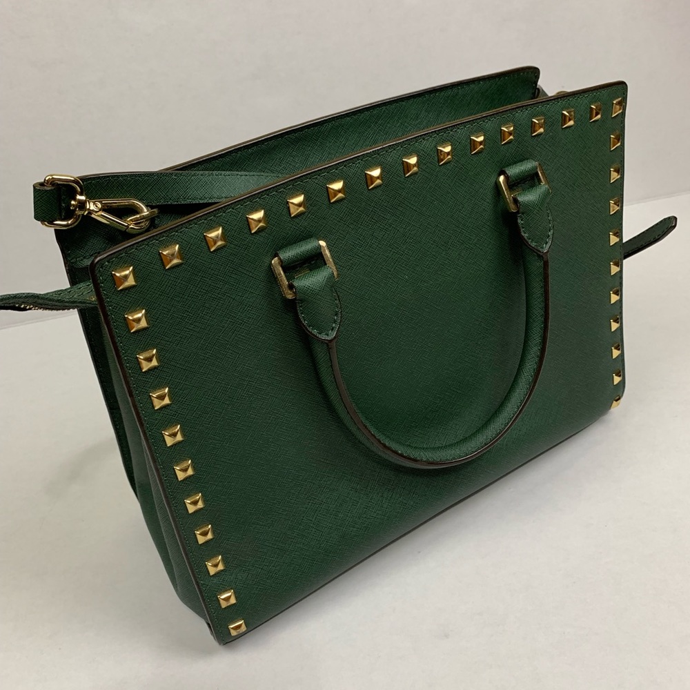 Michael Kors Selma studded Green Crossbody bag - Picture 5 of 6